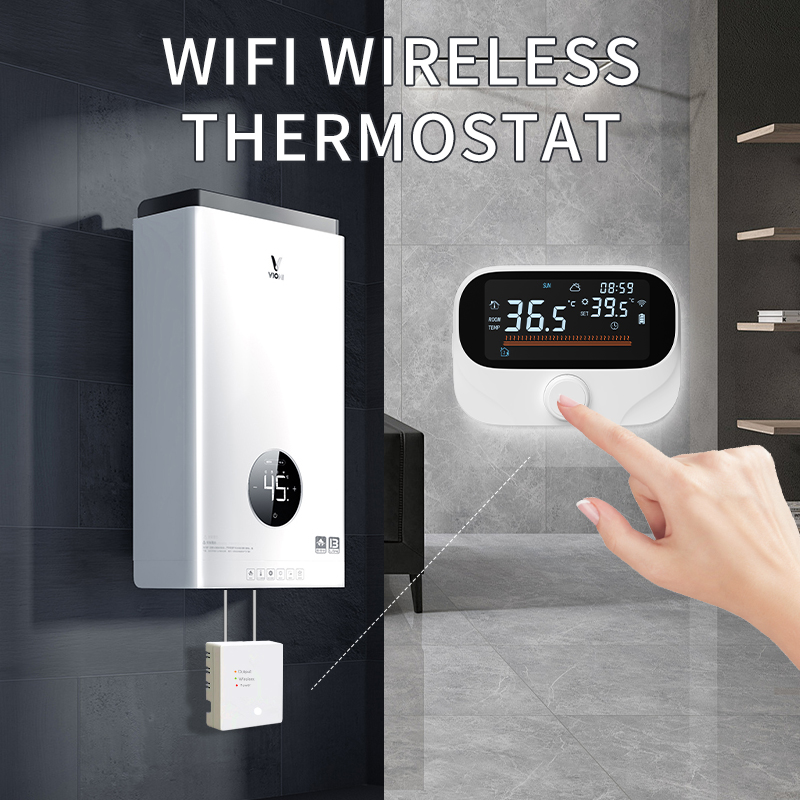 ترموستات ذكي بتقنية WiFi من Tuya مع شاشة قابلة للتبديل بين الدرجات المئوية والفهرنهايت